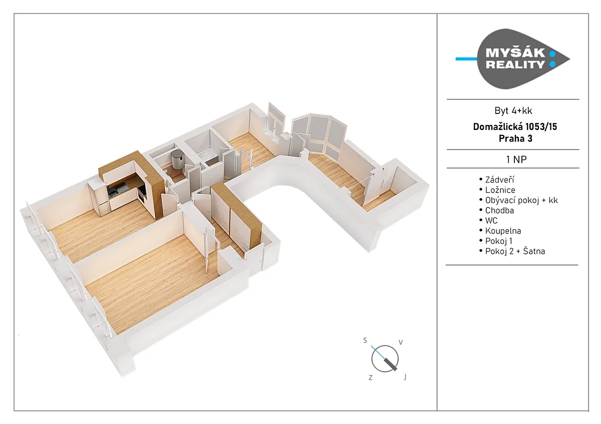 Pronájem bytu 4+kk 85 m²